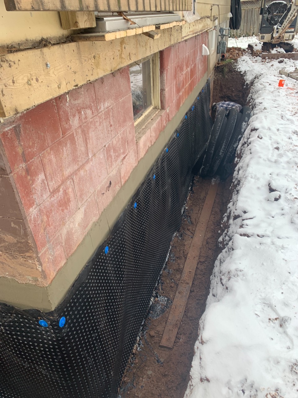 Drainage system installation